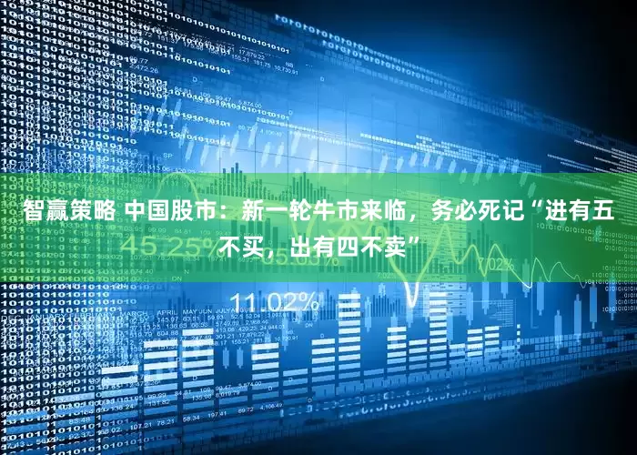 智赢策略 中国股市：新一轮牛市来临，务必死记“进有五不买，出有四不卖”