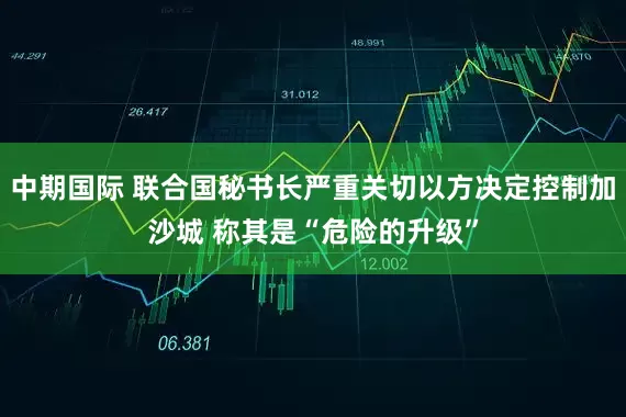 中期国际 联合国秘书长严重关切以方决定控制加沙城 称其是“危险的升级”